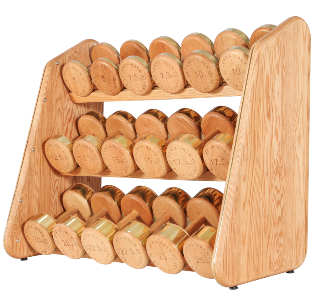 Pine dumbbell rack — The Standard finish